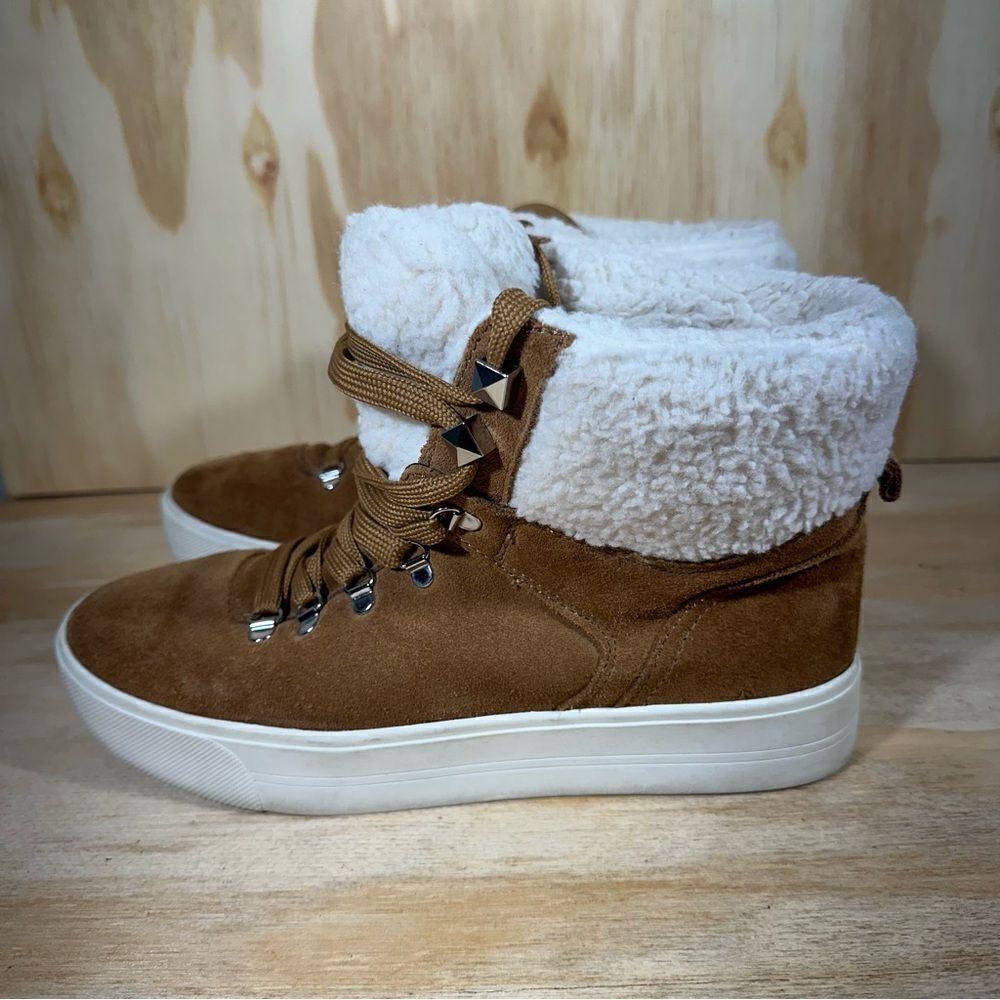 Marc Fisher Suede Sherpa Sneaker Boots Women’s Size 7.5